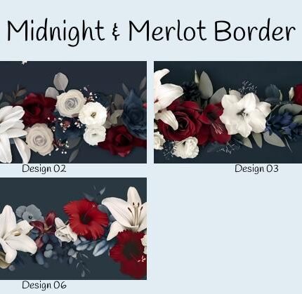 Midnight & Merlot Border