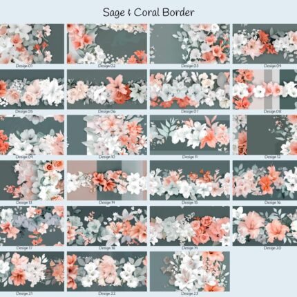 Sage & Coral Border