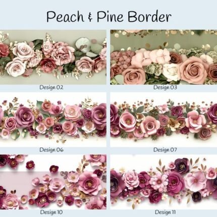 Peach & Pine Border