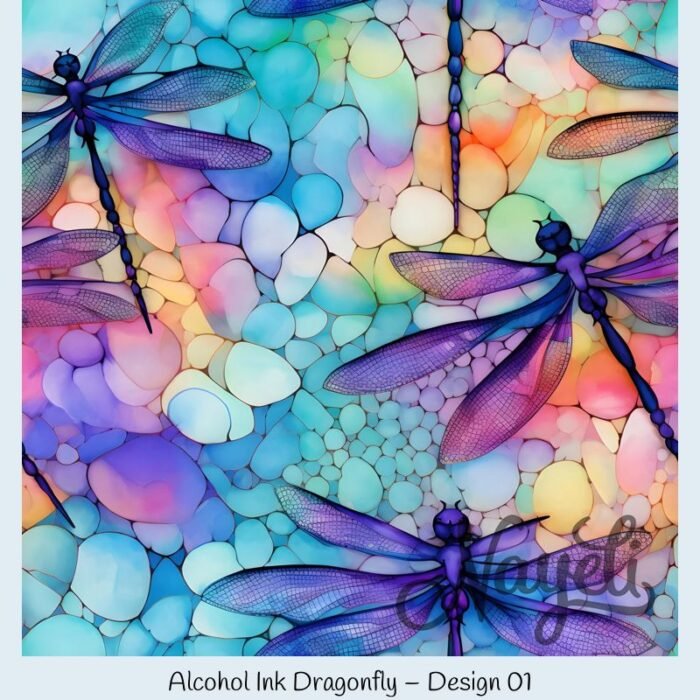 Alcohol Ink Dragonfly – Bild 2