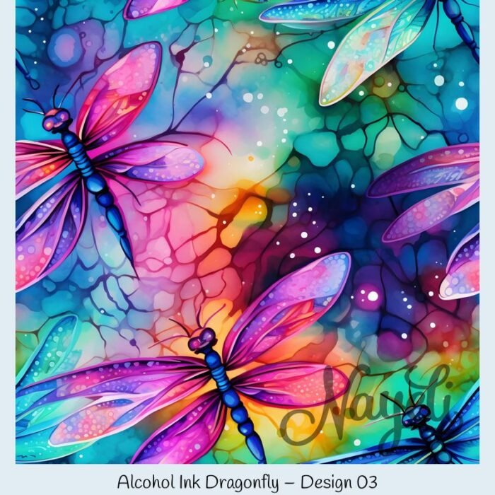 Alcohol Ink Dragonfly – Bild 4