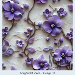 Ivory Violet Vines – Bild 3