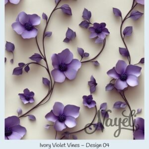 Ivory Violet Vines – Bild 5