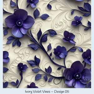 Ivory Violet Vines – Bild 6