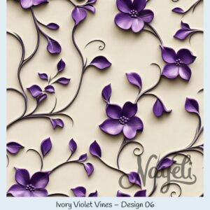 Ivory Violet Vines – Bild 7