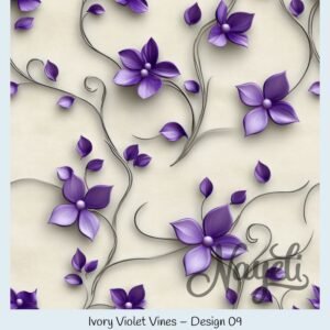 Ivory Violet Vines – Bild 10