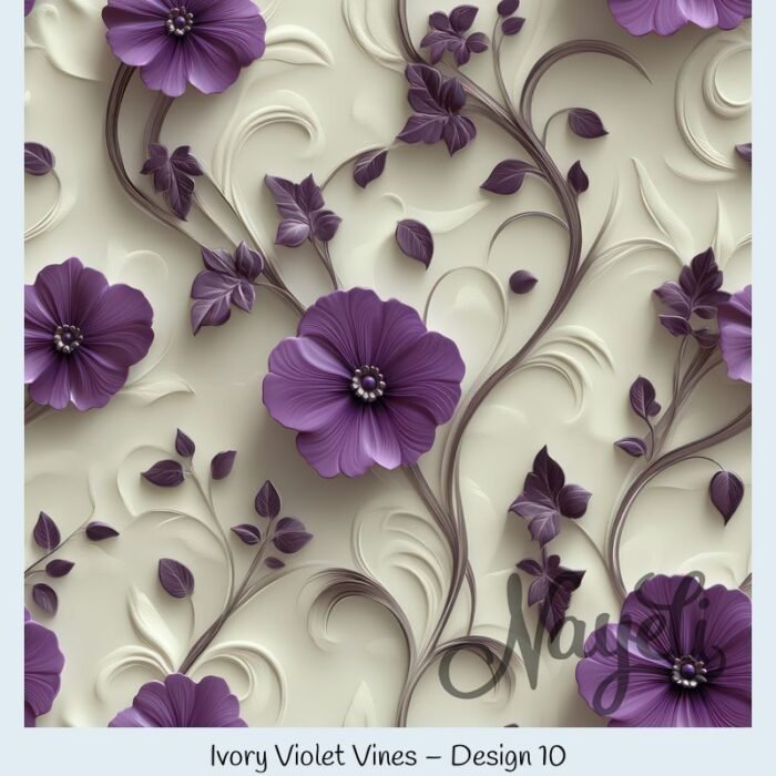 Ivory Violet Vines – Bild 11