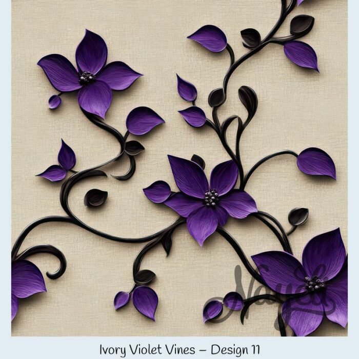 Ivory Violet Vines – Bild 12