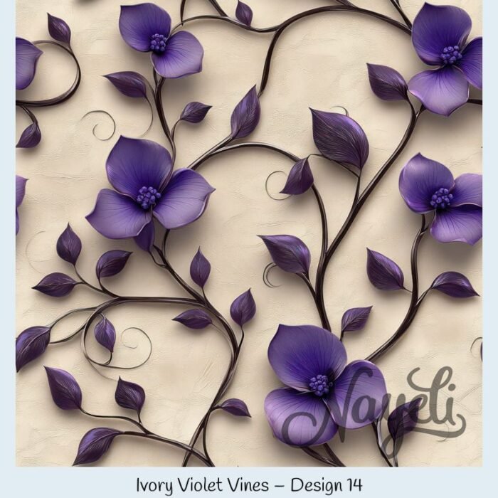 Ivory Violet Vines – Bild 15