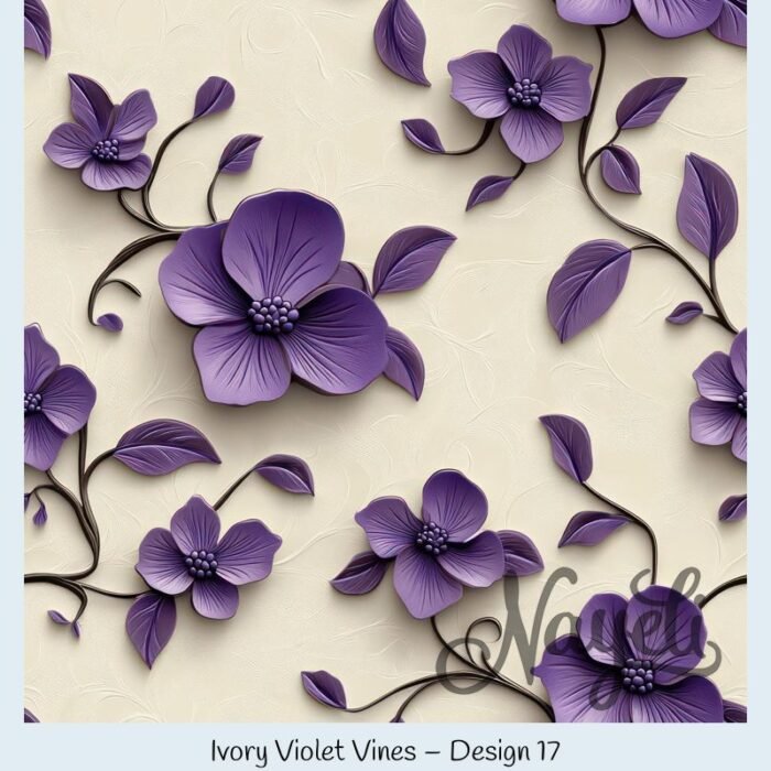 Ivory Violet Vines – Bild 18