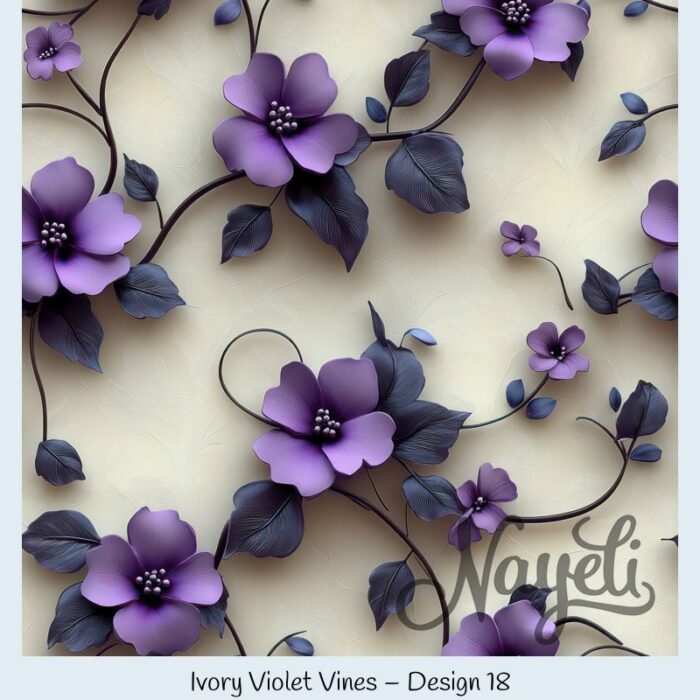 Ivory Violet Vines – Bild 19