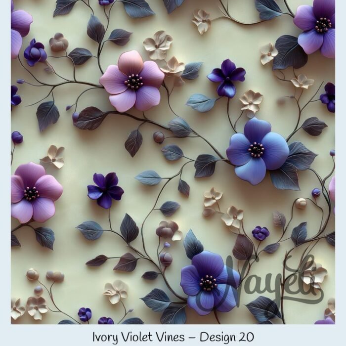 Ivory Violet Vines – Bild 21
