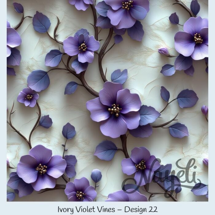 Ivory Violet Vines – Bild 23