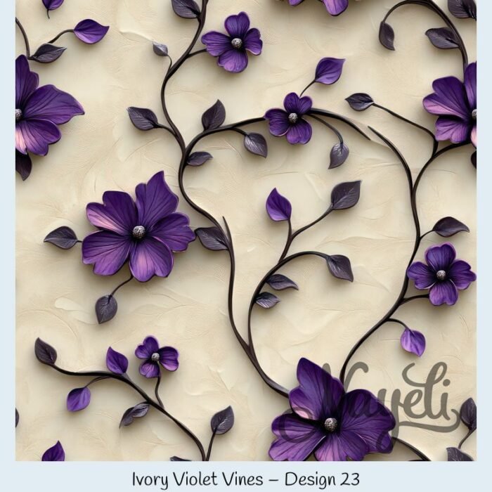 Ivory Violet Vines – Bild 24