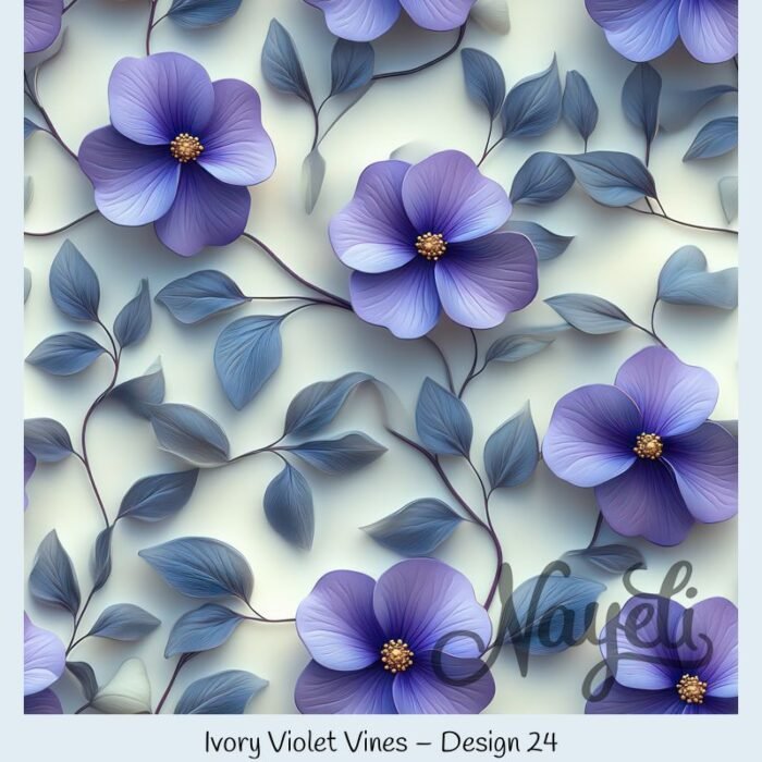 Ivory Violet Vines – Bild 25