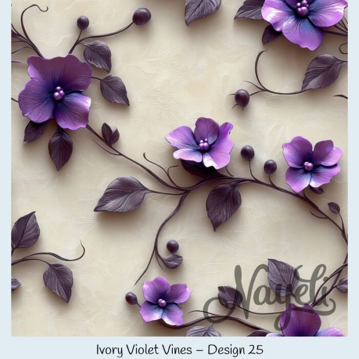Ivory Violet Vines – Bild 26