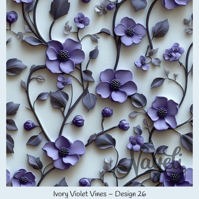 Ivory Violet Vines – Bild 27