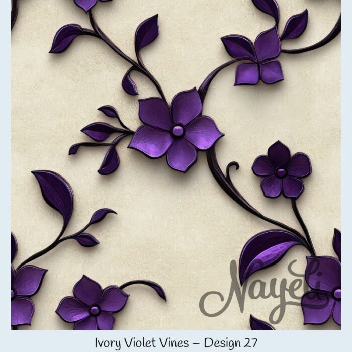 Ivory Violet Vines – Bild 28