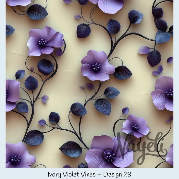 Ivory Violet Vines – Bild 29