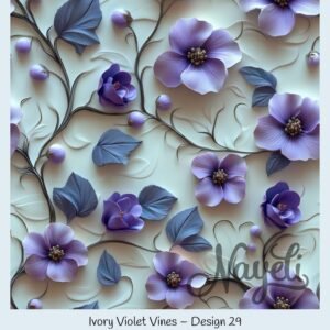 Ivory Violet Vines – Bild 30