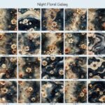 Night Floral Galaxy