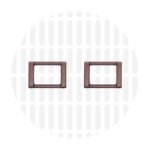 Rechteckring "Modern" 19mm - 2 Stück