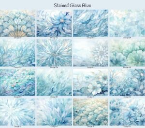 Stained Glass Blue