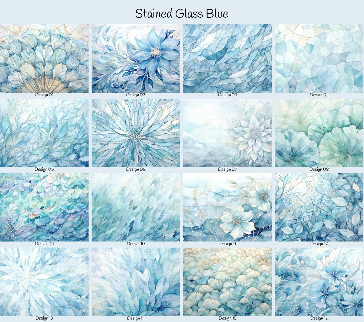 R01_12 Stained Glass Blue – Bild 1