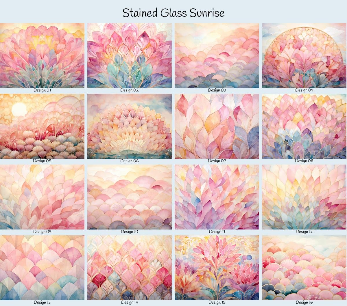 R52_03 Stained Glass Sunrise – Bild 1