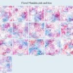 Floral Mandala pink and blue