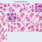 Hexagon Florals pink