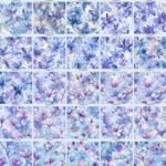 Hexagon Florals blue lavender