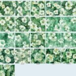 Hexagon Florals green