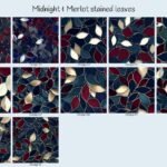 Midnight & Merlot stained leaves