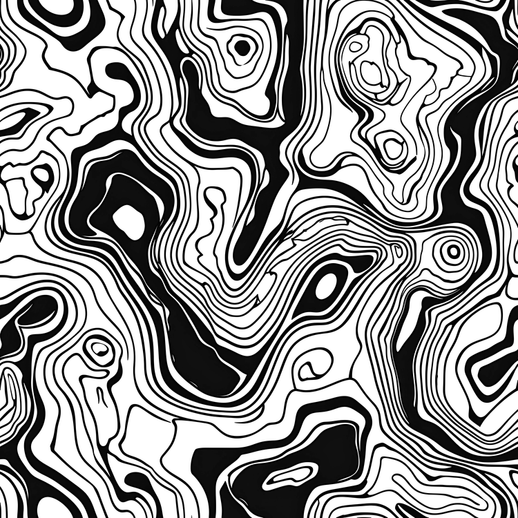 Topografische Linien – Stil 02