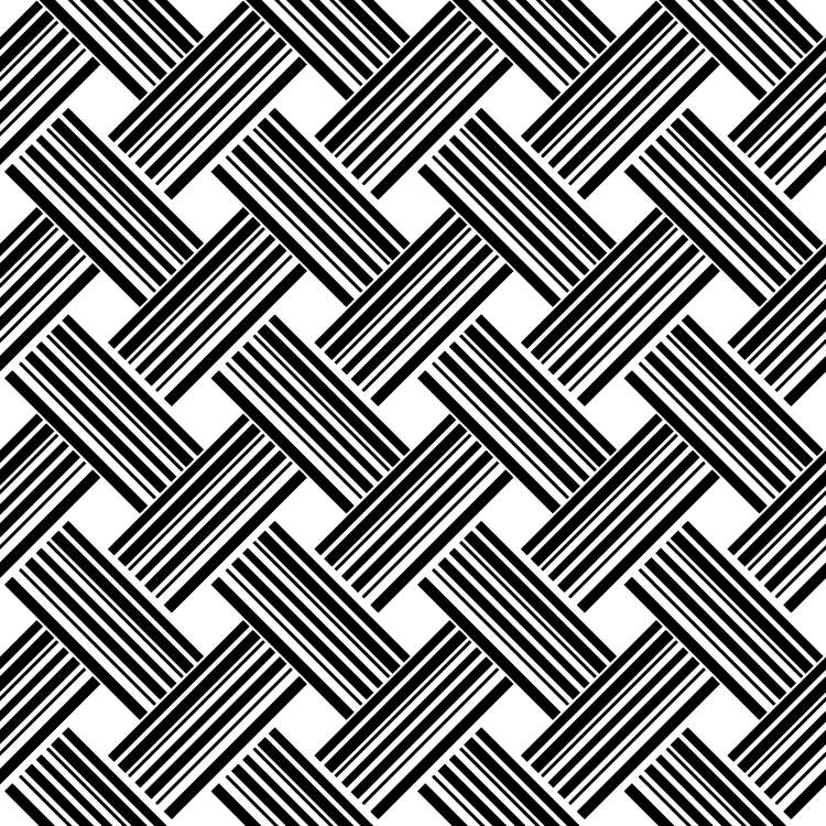 Diagonales Korbgeflecht