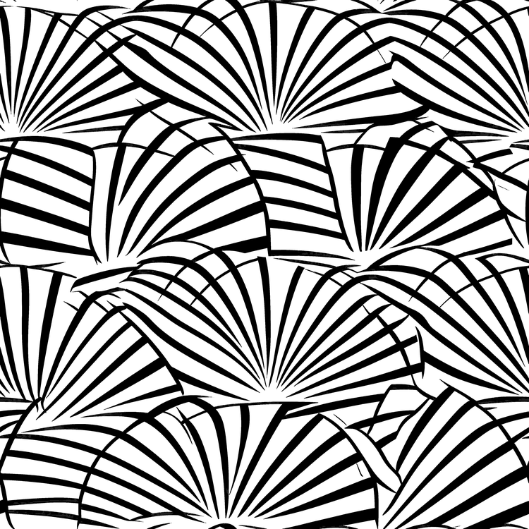 Handgezeichnete Blattfächer