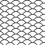 Minimalistische Schuppenbögen