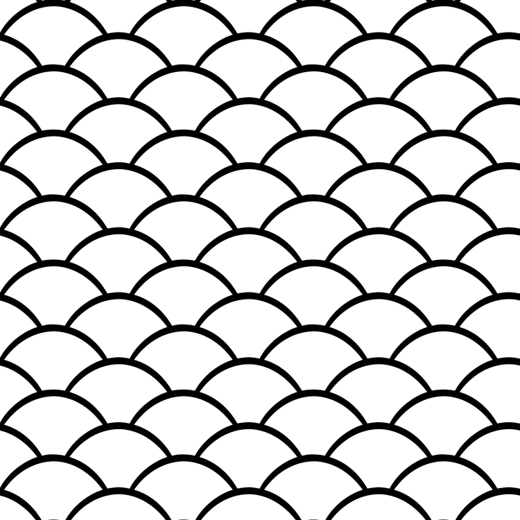 Minimalistische Schuppenbögen