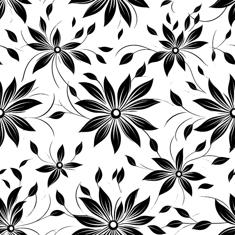 Zarte Blütenzeichnungen