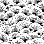 Japanische Linienfächer