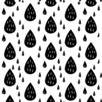 Handgezeichnete Regentropfen