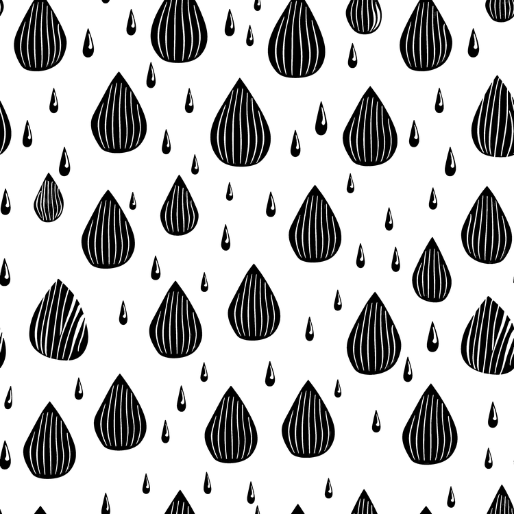 Gestreifte Regentropfen