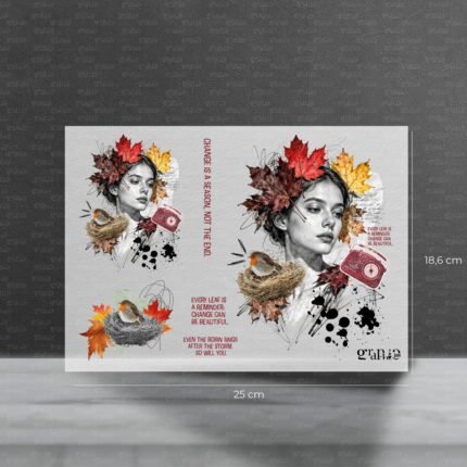 Bügelbild Set – Beautiful Change | Pocket Stories - Groß - 25 x 18,6 cm