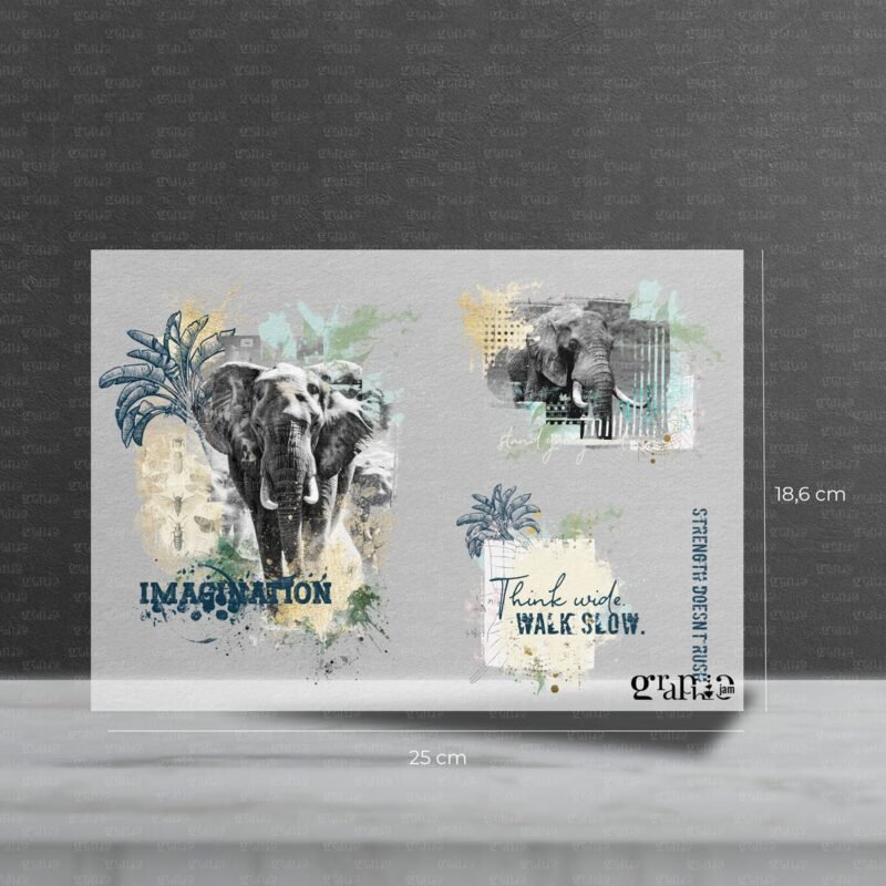 Bügelbild Set – Walk Slow | Pocket Stories - 25 x 18,6 cm