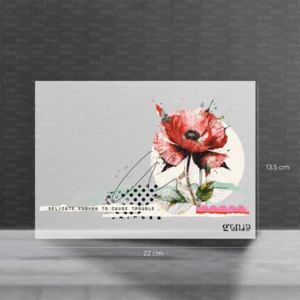 Bügelbild Poppy Trouble – 22 x 13,5 cm