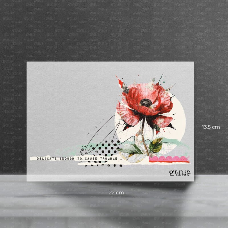 Bügelbild Poppy Trouble – 22 x 13,5 cm