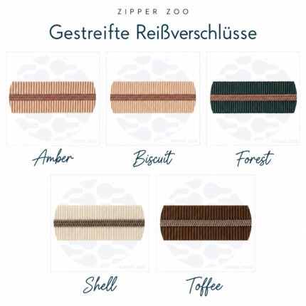 Zipper Zoo Reissverschluss Gestreift - 1m