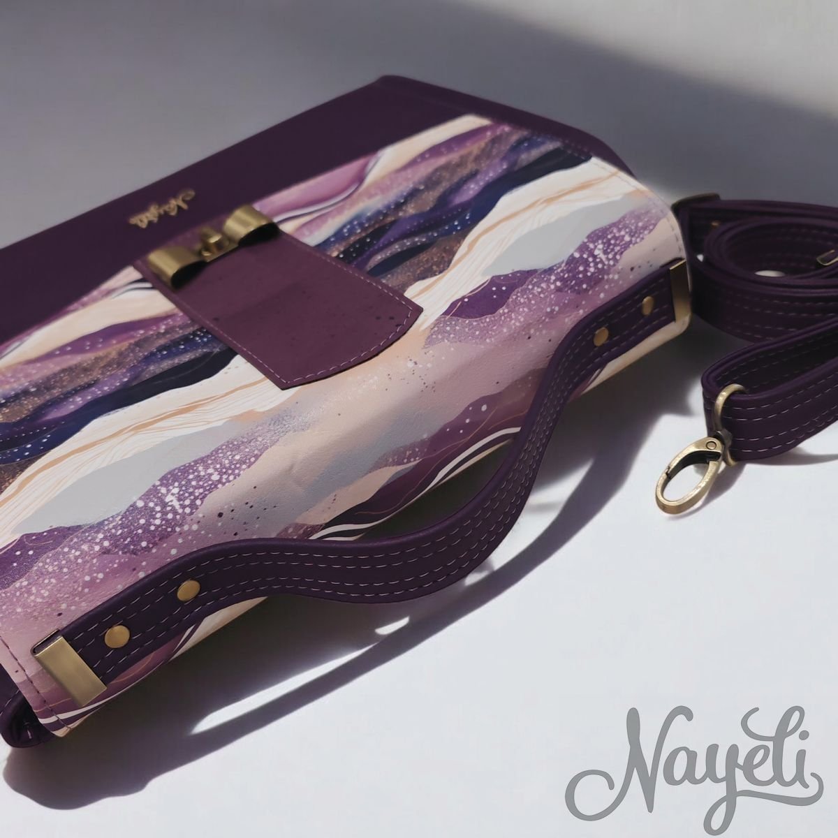 Purple Waves Byro Bag