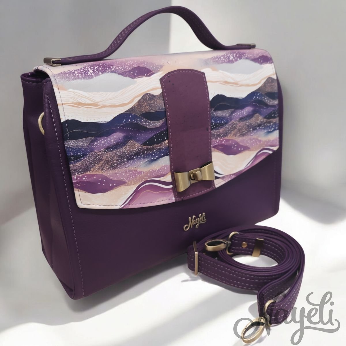 Purple Waves Byro Bag